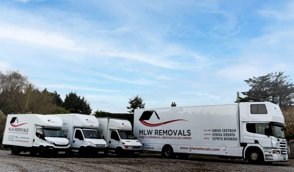 MLW Removals fleet of vehicles
